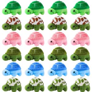HyDren 24 Pcs Small Turtle Stuffed Toy Bulk Soft Sea Turtle Animal Plush Adorable Stuffed Tortoise Plushies Toy for Kids Girl Boy Ocean Party Decoration for Birthday Easter Classroom(Fresh Style)