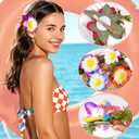 4 Pieces Hawaiian Flower Hair Clips for Women Plumeria Hair Clip Hawaiian Flower Accessoories Hibiscus Pins for Woman, Luau Outfits