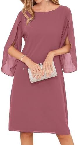 GRACE KARIN Womens Chiffon Dresses Flutter Sleeve Party Wedding Cocktail Dress, Size 12