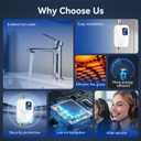 110V Tankless Water Heater Electric, 3000W Tankless Electric Water Heater Instant, Under Sink Water Heater with Digital Display, On Demand Hot Water Heaters Electric for Kitchen Washin Bathroom