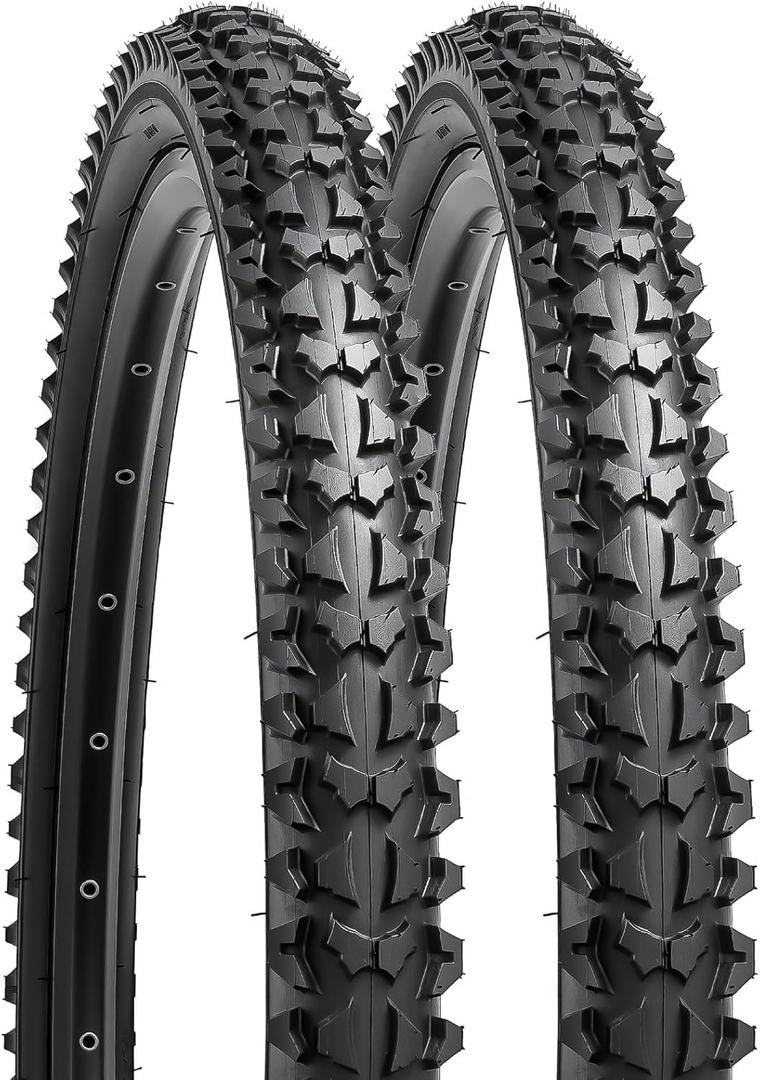 YUNSCM 2-PCS 24" Bike Tires 24x1.95/53-507 Compatible with Mountain Bike 24x1.90 24 x 1.95 24x2.0 Bicycle Tires (Y-745)