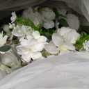2pcs 19inch White Free Standing Flowers Ball Bouquet Artificial Rose Arrangements Balls for Wedding Centerpieces Tables Chair Aisle Runner Flowers Decor