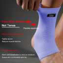 SPOTBRACE Ankle Brace Compression Sleeve(2 PACK),Breathable Ankle Support For Men Women, Foot Compression Sock for Swelling, Plantar Fasciitis, Sprain, M