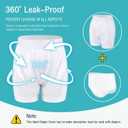 Carer Adult Diaper Covers 2PCS Washable, Leakproof Incontinence Underwear for Men Women Enclosed Elastic, Widened Waistband Design Protection for Long-Term Care & Daily UseWhite,Gray,Medium