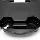 Camco Zero Gravity Chair Tray – Clip‑On Side Table w/Cup Holders, Stemmed Glass Slot, Non‑Slip Textured Surface, Drainage Holes & Bag Hook – Fits up to 7/8” Frames – Durable Polymer, Black (51834)