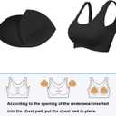 TopBine Bra Pads Inserts Women's Sports Cups Removable Bra Replacement Insert for Bikini Swimsuit