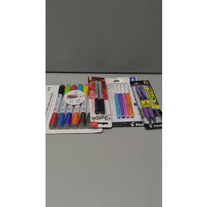 Stationery Set: Colored Markers for the Board, Sharpie Permanent Markers, Pilot Colored and Black Pens