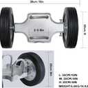 Heavy-Duty Steel Rolling Gate Wheel Carrier, 8" Rubber Wheels, Adjustable Steel U-Bolts, for Chain Link Gates or Metal Fence or Wooden Gate