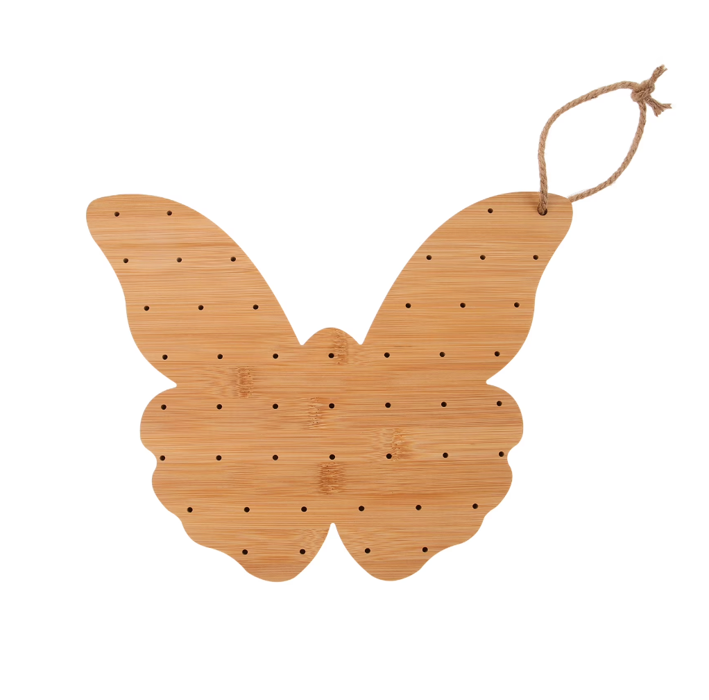 Bamboo Food Skewer Holder Pick Stand and Food Display Skewer Holder，Appetizer Fruit Skewer Stand Food Display butterfly charcuterie Board Catering party buffets Cutting Board or Serving Tray