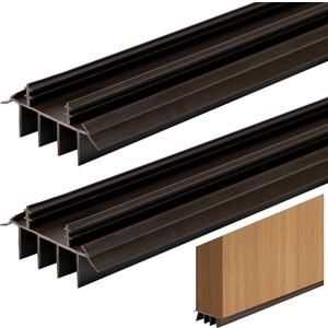 2 Pcs 36 Inch Vinyl Replacement Door Bottom,1-3/4 Inch Wide Replacement Door Bottom with Vinyl Fins,Vinyl Replacement Under Door Seal for Weather Stripping Door Insulation