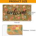 2 x Eohak Spring Welcome Door Mats with Non-Slip Backing Flower Seasonal Door Mat for Farmhouse Door Mat Decoration 17 x 29 Inch (Multi Flower, 17"x29")