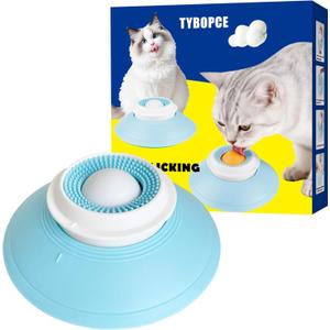 2 x Slow Feeder cat Bowl, Interactive Licking Bowl for Wet & Liquid Food, Cat Puzzle Feeder, Non-Slip Cat Food Bowl for Slow Eating, Anxiety Relief Cat Slow Feeder Bowl White Ball