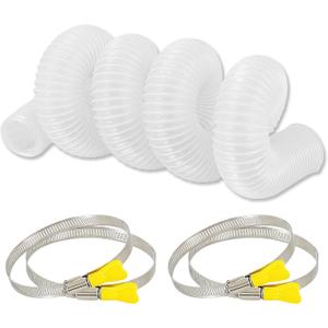 2.5"2 1/2"x 10' PVC Dust Collection Hose with 304 Stainless Steel Hose Clamps, for Table Saw, Band Saw, Planer, Woodworking and Wood Shop Dust Collection System