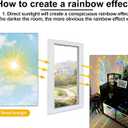 48PCS Shamrock Window Decals for Bird Strikes Anti Collision Decals to Save Birds from Collisions,Non Adhesive Reusable Vinyl Rainbow Window Stickers