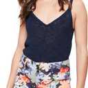 Royalty For Me Womens Women's Petite 3-Button Short with Banded Hem (Jungle Flower)