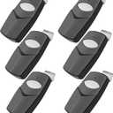 6 for 10 Dip Switch Multicode & Stanley Gate Opener Remote 300MHz & 310MHz,Compatible with 10 Digit Multicode Gate Opener,for Multi code Garage Door Opener Remote 3089 1050,Gate Remote Control Clicker (Black,White)
