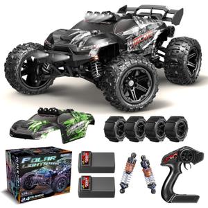 1:14 Scale All Terrain RC Cars for Adults & Boys (HS14323), Max Fast 40+ KPH, 4WD Off-Road RC Truck for Snow & Sand & Mud, 4X4 Waterproof Remote Control Car with 2 Rechargeable Batteries