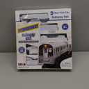 New York MTA New York City 3 Pc. Battery Operated Train Set with Track, 39" X 25", Silver