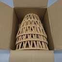 3 PCS E27 Rattan Lamp Shade,Bell Woven Wicker Lampshades Replacement,Paper Rope & Metal Frame,Bohemian Style Light Shade Replacement for Table Lamps,Pendant Lights,Wall Lights