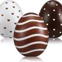 Amyhill 3 Pcs 3D Easter Egg Decorations Resin Rustic Farmhouse Eggs Table Centerpiece Vintage Easter Egg Tiered Tray Decor Tabletop Freestanding Gifts for Spring Party Gifts