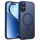 TOCOL for 17 Case, Full Camera Protection, Built-in Magnetic Ring, Compatible with Magsafe Charger, Drop Protection, Translucent Matte Phone Case for 17 6.3 inch (Dark Blue)