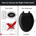 Angol Shiold PP Slow Close Toilet Seat (Elongated, Black)