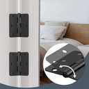 6 Pack 3.5" x 3.5" Black Door Hinges, Matte Black Door Hinges 3 1/2 Interior Hinges 1/4" Radius Standard Residential Bedroom Door