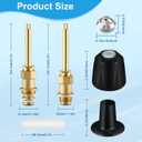 39619 Bathtub Matte Black Shower Knob 3 Piece Replacement Kit and Shower Stem for Price Pfister Verve, Shower Faucet Handle Rebuild Trim Kit, Includes 12H-2H, 12H-2C, 12H-18D Stems, and Flange Base