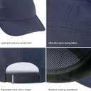 Men Quick Dry Performance Running Cap Lightweight Sports Hat Outdoor Athletic Sun Cap (Navy)