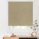 LazBlinds 100% Blackout Roller Shades, No Tools No Drill Cordless Blinds for Windows, Thermal Insulated UV Protection Privacy Window Shades for Bedroom (48''W x 72''H, Beige)