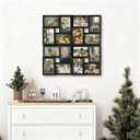 J.M.Deco Collage Picture Frames for Wall 16 Opening, Large Photo Frame Collage Wall Hanging for 4x6 Photo, Reunion Friends Family Memory, Christmas Gift - Black