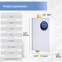 110V Tankless Water Heater Electric, 3000W Compact Water Heater Under Sink, Conveniently Convertible Between Fahrenheit and Celsius