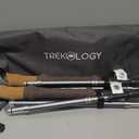 TREKOLOGY Trek-Z Cork Grip Trekking Poles Lightweight Folding Hiking Poles, Adjustable Height, Compact Travel Design, Aircraft-Grade Aluminum Walking Sticks for Men & Women (Beige)
