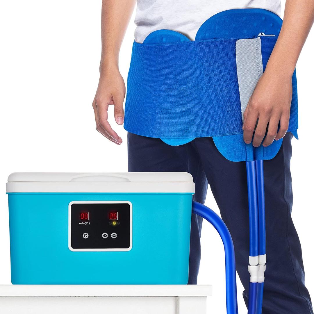 Cold Therapy System with Universal Pad for Hip, Back or Knee  Post-Surgery Care, Back Surgeries, Spinal Fusion, Hip Replacement, Osteoarthritis, ACL, MCL, Swelling, Sprains  Cryotherapy Freeze Kit