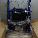 Drive Medical R728BL Foldable Rollator Walker with Seat, Blue