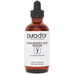 PURA D'OR 3.3 Oz Hyaluronic Acid Serum For Deep Hydration - Anti-Aging, Plumping & Moisturizing Formula For Smooth, Supple Skin - Natural Skincare Boost - Fine Lines & Wrinkle Reducer - Travel Size (3.3 Fl Oz (Pack of 1))