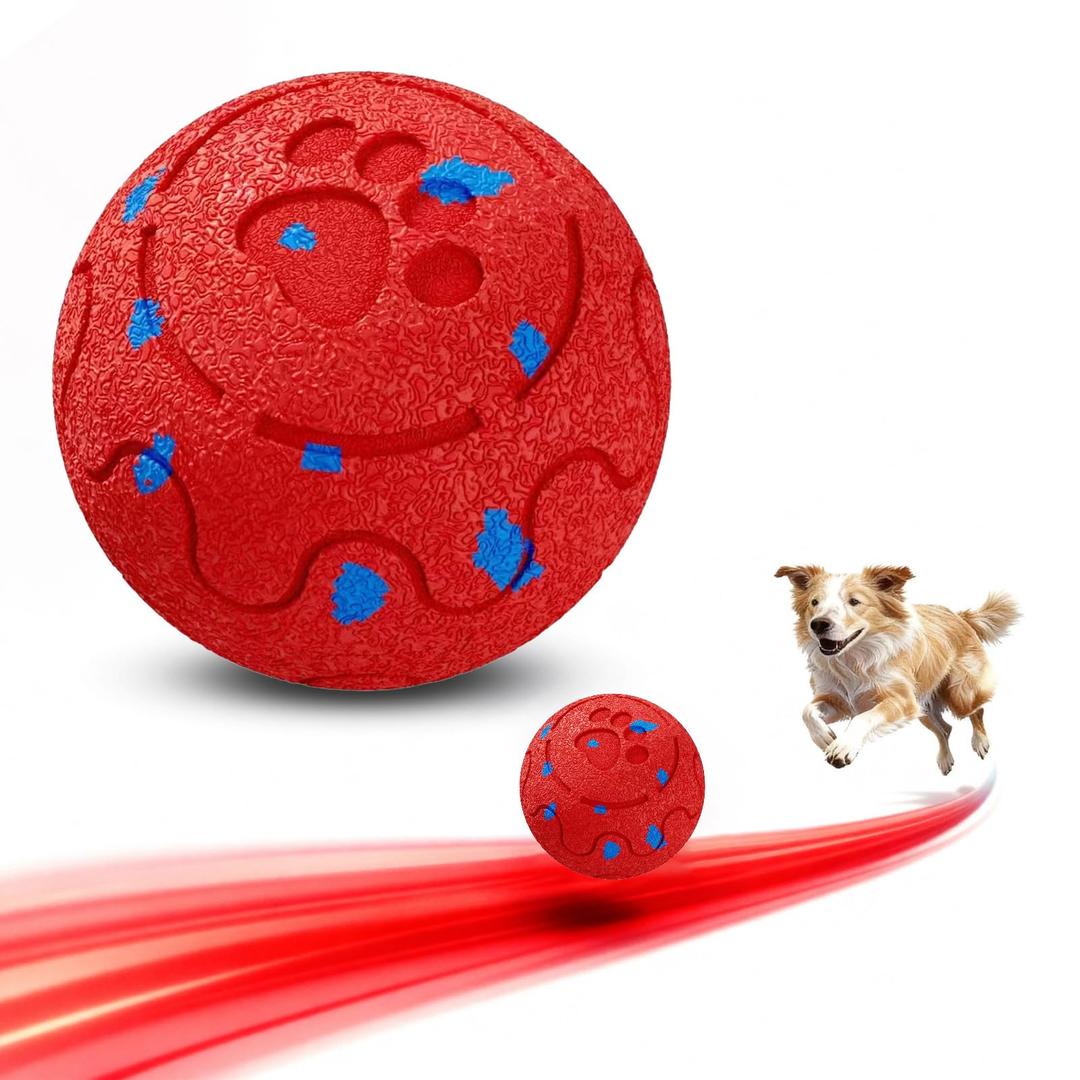 morhandisn Dog Balls: Interactive Dog Ball, SelfMoving Dog Toy with AutoRolling & Bouncing, ETPU Material, IP54 Waterproof, MotionActivated (Red, Large)
