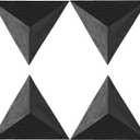 4 Pack Bass Traps for Ceiling Corner 16.5" Triangle 12" Depth Triangular Pyramid Acoustic Foam Bass Trap Sound Proofing for Home Studio Booth Low to High Frequency Sound Absorption Foam