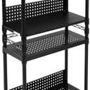 Bauhutte BHS-600SM-BK Desk Side Rack, PC Rack, PC Rack (W x D x H): 23.8 x 10.0 x 47.2 inches (60.5 x 25.5 x 120.5 cm), Black