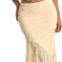 Milumia Women's 2 Piece Outfits Ruffle Trim Cami Crop Top and Low Rise Maxi Skirt Set (Apricot)