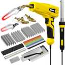 Allturn Plastic Welder,Plastic Welding Kit 3 in 1,Plastic Repair Welder Kit,1000pcs Plastic Welding Staples,Plastic Welding Rods Kit,Repair for Most Thermoset Plastics,Yellow