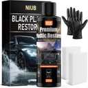 120ml Indoor Safe Trim Restorer, Plastic Restorer for Cars, Car Plastic Restorer, Black Plastic Restorer, Fast-Drying, Waterproof, Long-Lasting Shine & Protection,Indoor Plastic Surfaces Use Only