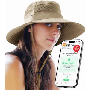 GearTOP Safari Hat for Men Sun Hats for Women UV Protection UPF 50+ Fishing, Gardening, Hiking Hat (22-23 1/2") (Khaki Standard)