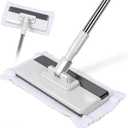 Masthome Clamp Mop Compatible with Swiffer Wet Jet Mops, 50" Stainless Steel Handle Mini Mop for Hardwood, Tile, Laminate, Marble, Wall, Window, Multi-Surface Floor Cleaning