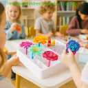 KYWYOYOU BloomJoy Magic Petal Flower Art Kit  DIY Paper Flower Craft Kit for Kids, Create 3D Blossoms with Dyed Petals, Watercolor Coloring Set for Creative Art, Gift for Girls Ages 612 (1 Set)