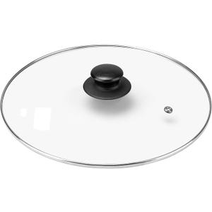 Glass Pot Lid Replacement Round 10.43" / 26.5cm, Slow Cooker Lid Fits for Rival SCRC507 pot