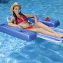 Poolmaster Caribbean Retro Floating Chaise Pool Lounge Chair for Adults