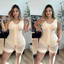 SHAPERX Women's Fajas Colombianas Tummy Control Shapewear Postpartum Full Body Shaper Butt Lifter Bodysuit (Yellow, S)