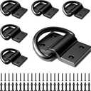 6PCS Heavy Duty D Rings Trailer Tie Down Anchor, Ultra Durable 6500LB Breaking Strength D Ring Tie Down for Truck Bed, Trailer, with Screws