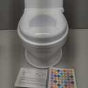 Fisher-Price 2-N-1 Potty Trainer with Flushing Sounds, Chart & Storage White Floor Potty Chair with Splash Guard, Removable Ring & Bowl, Patented Snap Safe Ring Technology